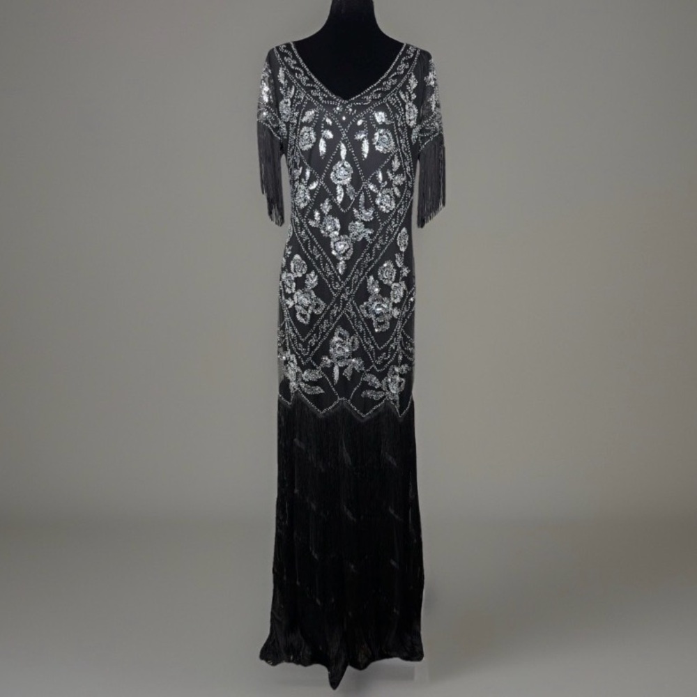 Babeyond- Flowery Multi-Layer Maxi Mermaid Plus Size Dress - Picture 3 of 17